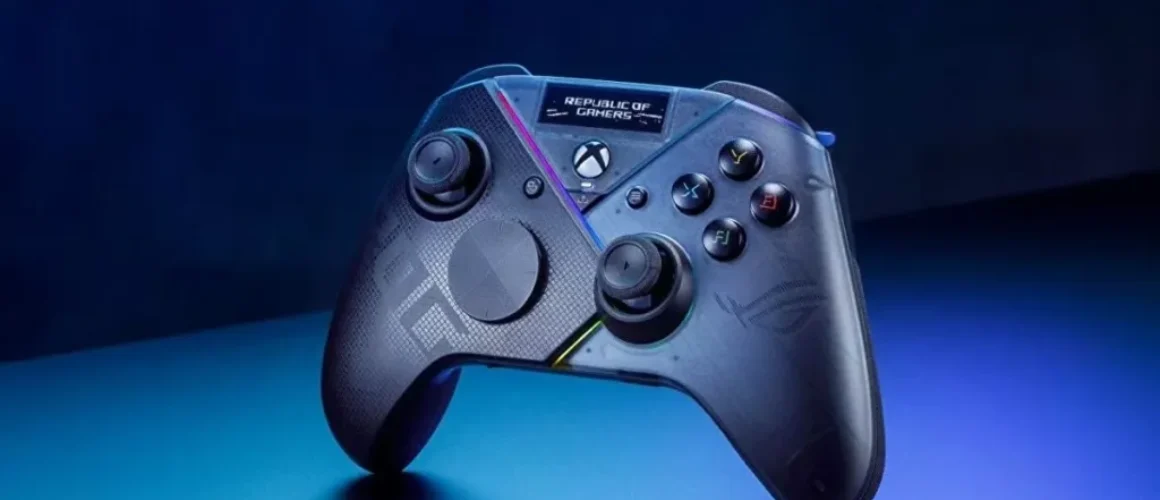 The new Xbox gaming controller from Asus features an OLED screen.